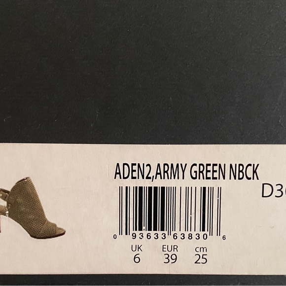 Vince Aden Laser-Cut Peep Toe high heels, EUR 39 M Army green Slingback Sandals - Picture 8 of 10